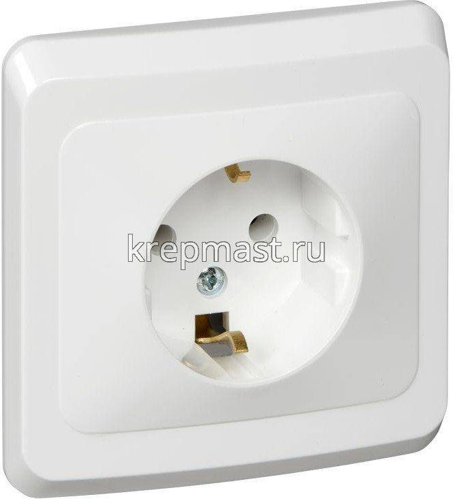 Розетка РС 16-003В СП белая с/з 1-ая