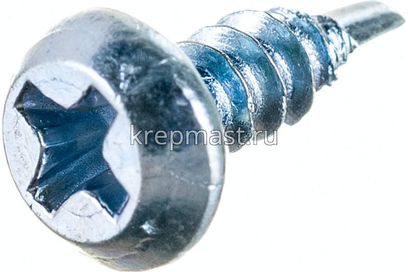 Саморез п/цил. сверло 3,5х11 оцинк. (белый)