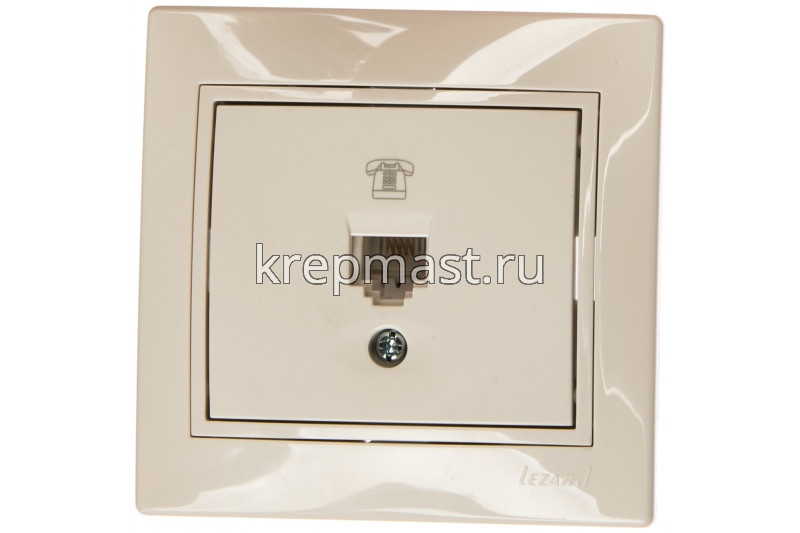 Розетка телефонная евро белый с бел./вст.