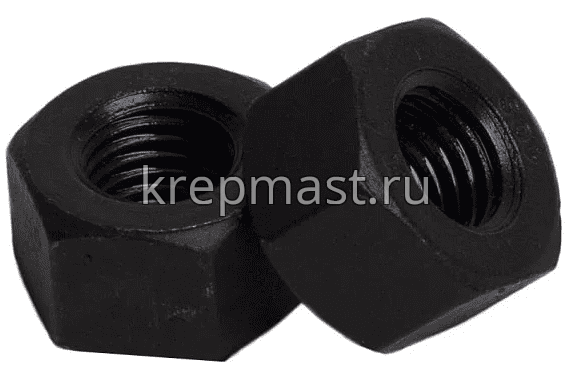 Гайка 6-гр. М 27 DIN 934 (3,0) кл.пр.10.0 черная