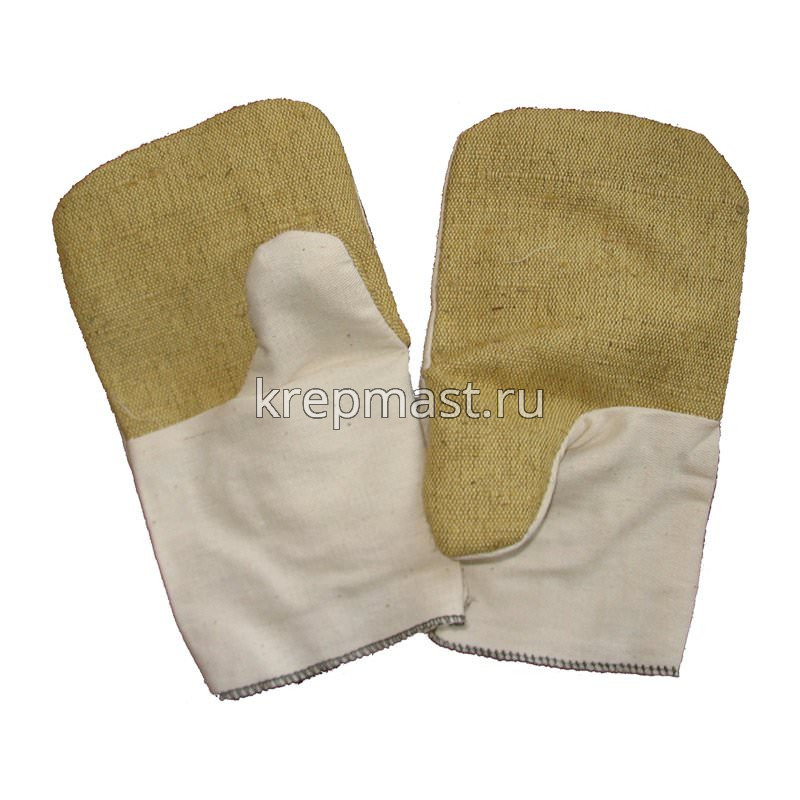 Рукавицы х/б с брезент. наладонн. РОССИЯ