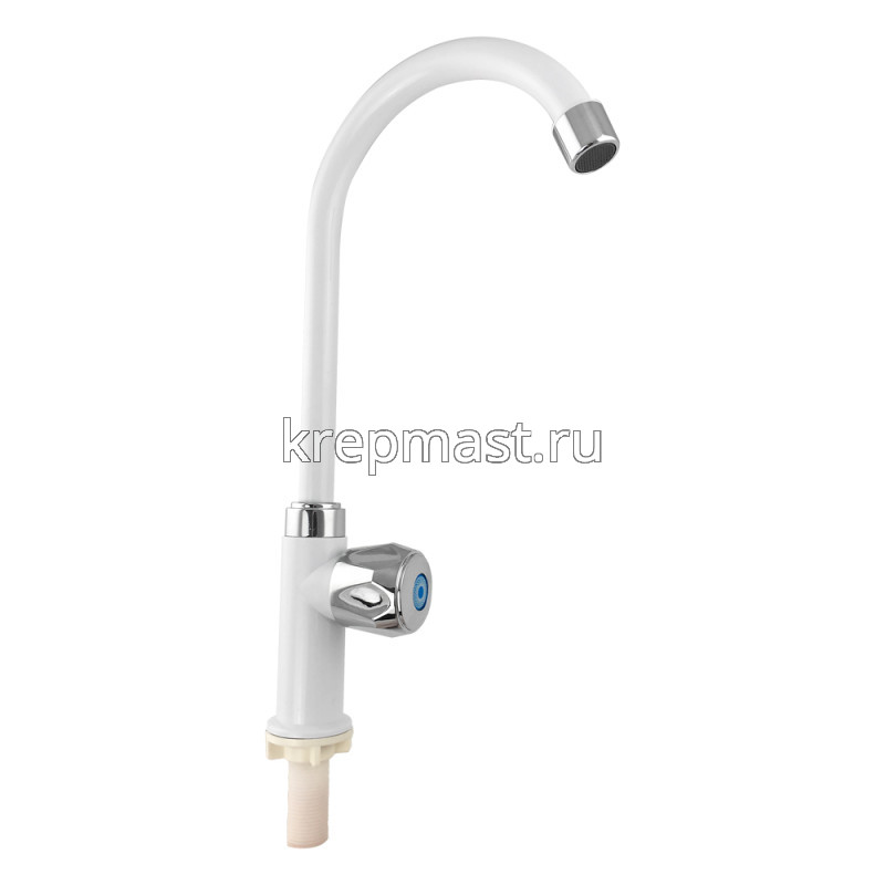 Смеситель д/кухни BRIMIX 610 на одну воду пластик/металлокерамика БЕЛЫЙ