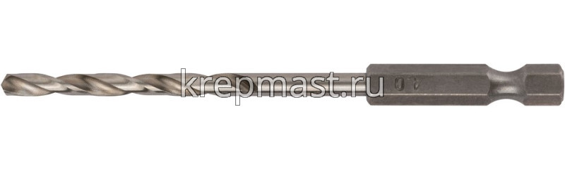 Сверло по металлу 4,0 мм U-образ.хвост.под биту