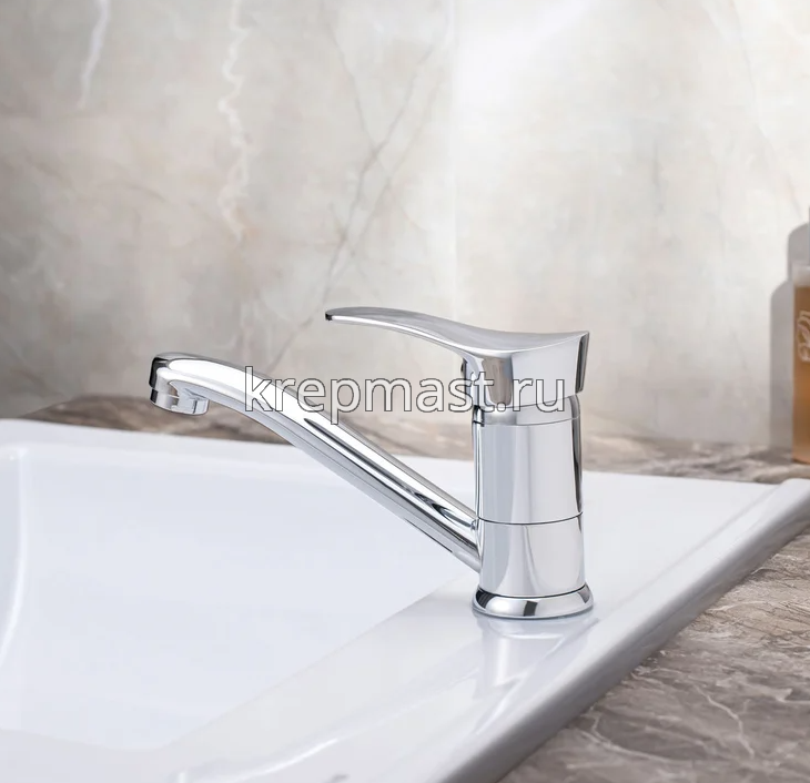 Смеситель д/кухни SL 86-004FBS-15 с коротким поворот.изливом