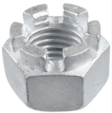 Гайка корончатая М 12 (8) оцинк. DIN 935