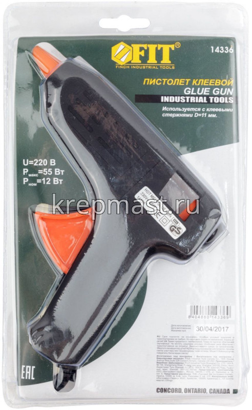 Пистолет клеевой FIT 11мм, 45Вт