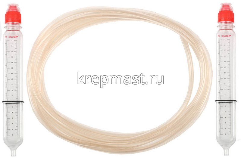 Гидростатический уровень ЗУБР МАСТЕР 15м (со шкал)