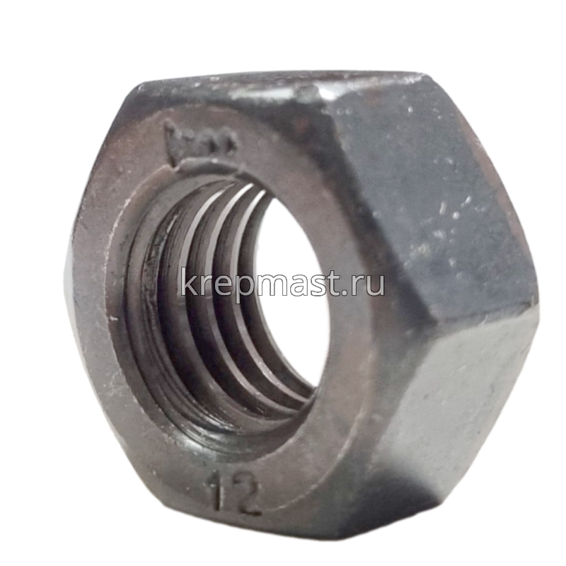 Гайка 6-гр. М 12 DIN 934 (1,75) кл.пр.12.0 черная