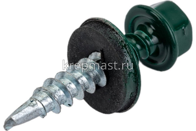 Саморез д/кровли краш. 4,8х29 RAL 6005