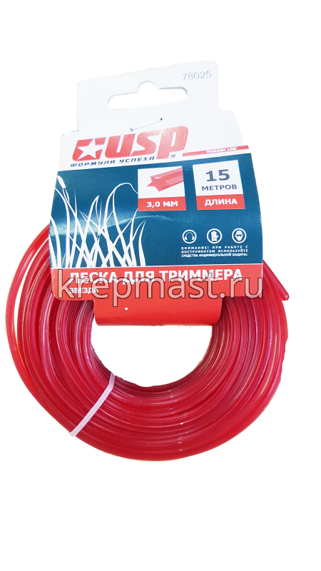 Леска для триммера 3,0мм ЗВЕЗДА (по 15м)