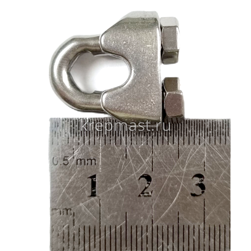 Зажим д/троса М 5 с гайками нерж. A 4