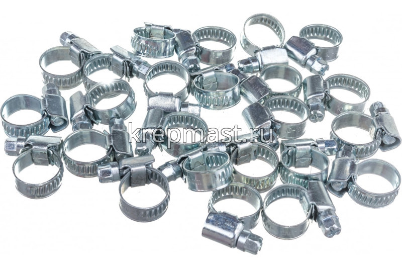 Хомут червячный нержавейка 10-16
