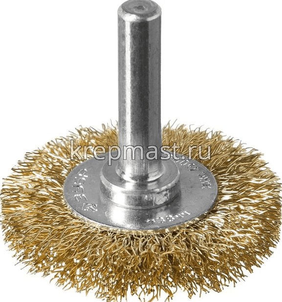 Корщетка- колесо 38мм для ДРЕЛИ ЗУБР / FIT латунь