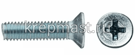 Винт потай 6,0х 14 DIN 965