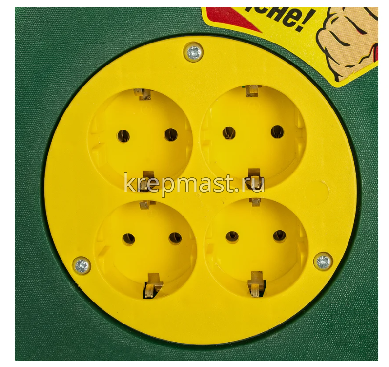 Удлинитель на катушке УСИЛЕННЫЙ Союз 4 х20м ПВС 3х2,5 c/з