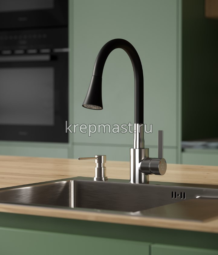 Смеситель д/кухни SUS123BL-016F НЕРЖАВЕЮЩИЙ