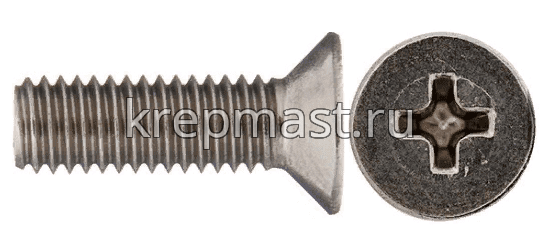 Винт 3,0х 8 потай DIN 965 нерж. А2