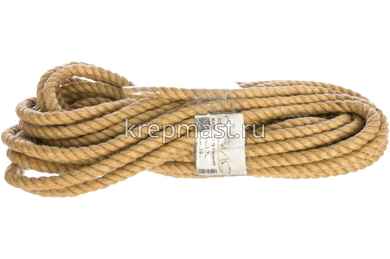 Веревка крученая джутовая 12мм (120м)
