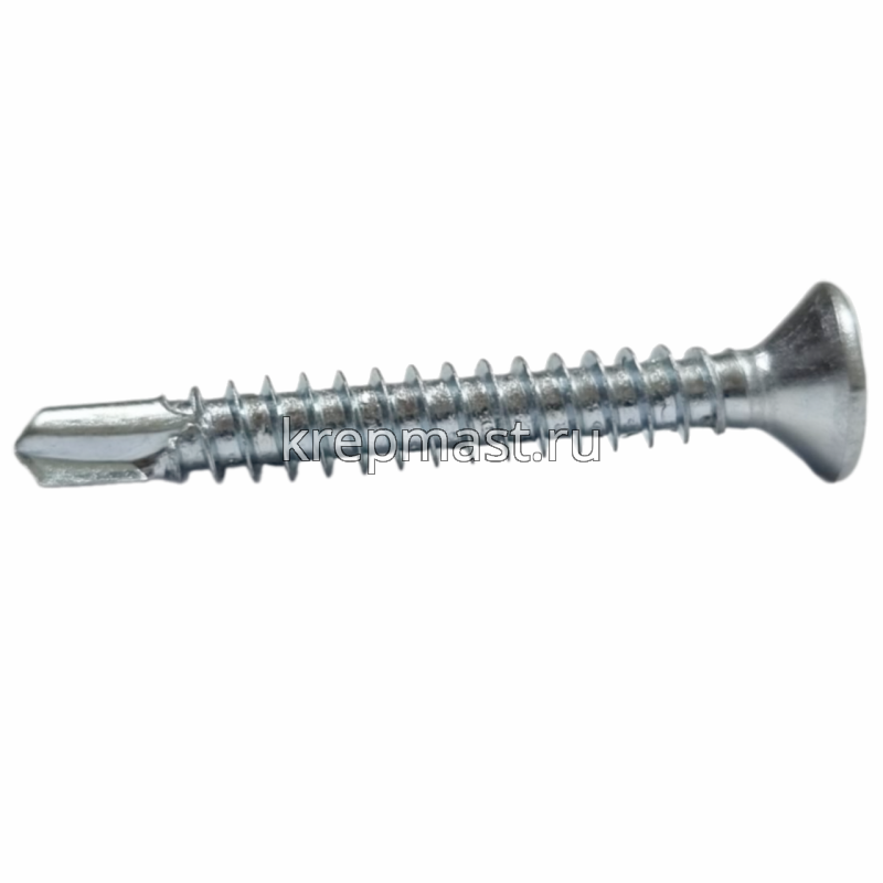 Саморез кров. б/шайбы DIN 7504 P 4,8х38 потай. - сверло оцинк.