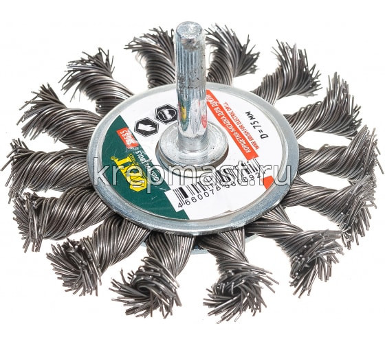 Корщетка- колесо 75мм для ДРЕЛИ USP сталь витая