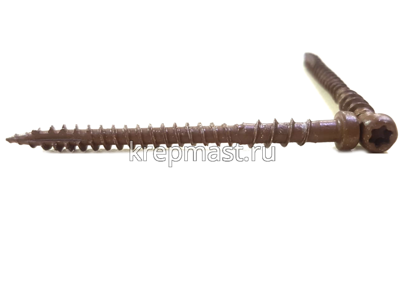 Шуруп для террасной доски 5х60 коричневые