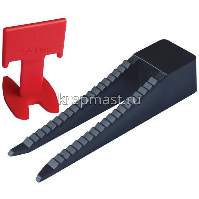 СВП (Т-образные зажимы 1,0мм + двойные клинья) 40шт набор InWork