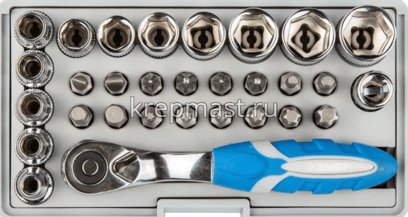 Набор ЗУБР бит с магнит.адаптером + головки